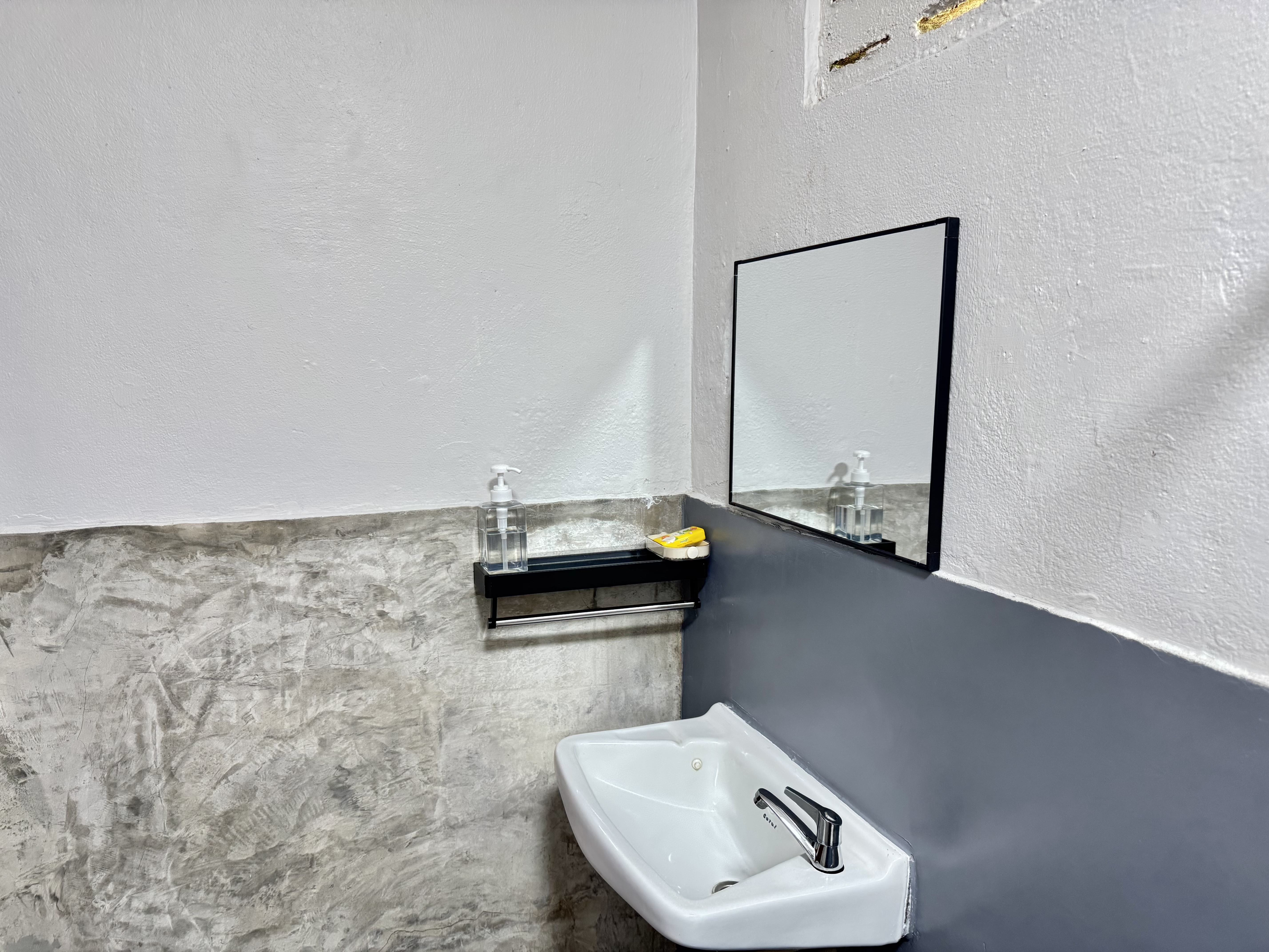 Double room en-suite basin and mirror